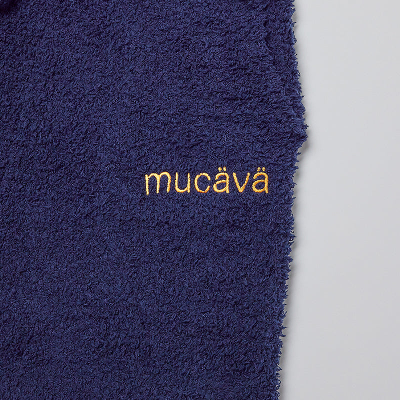 【ネイビーセットアップ】モールニットロゴフーディー・モールニットジョガーパンツ