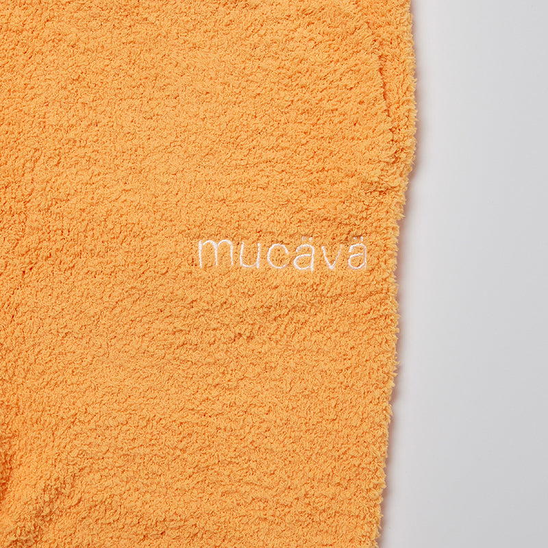 【オレンジセットアップ】モールニットロゴフーディー・モールニットジョガーパンツ