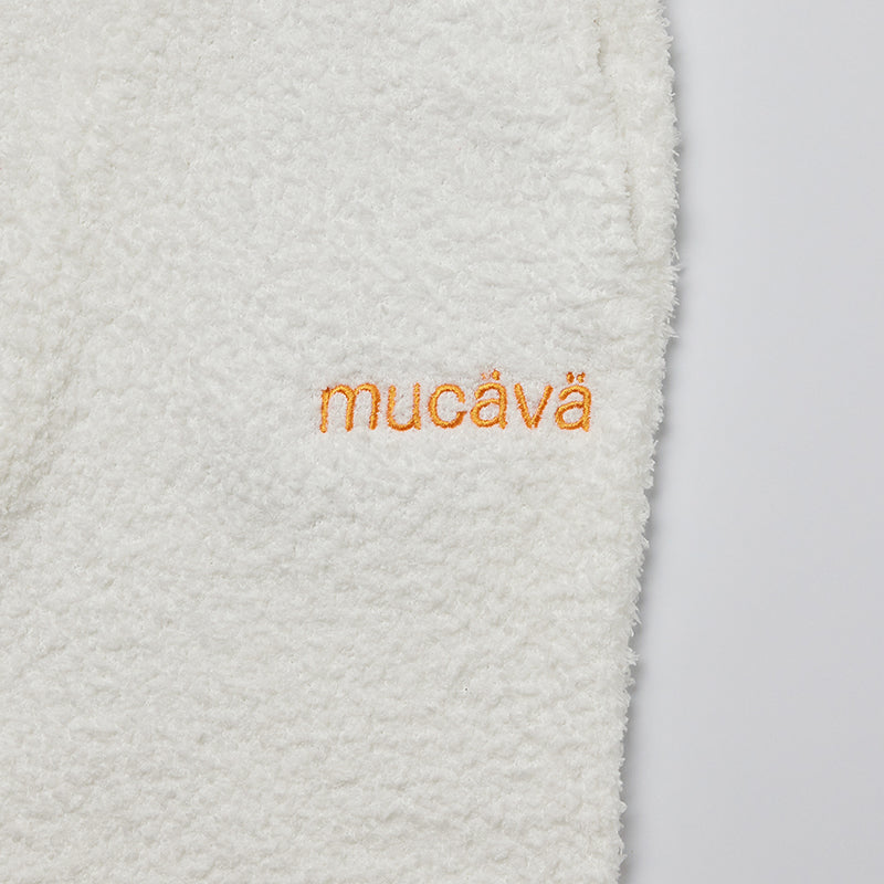 【ホワイトセットアップ】モールニットロゴフーディー・モールニットジョガーパンツ