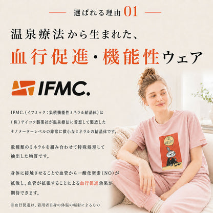 【LADIES】ムーミンチュニック キシリトール加工 IFMC. 血行促進