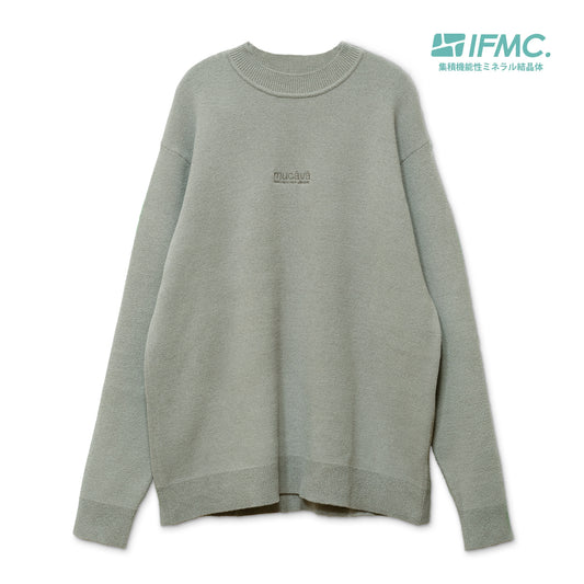 血行促進プレーティングニットクルーネック