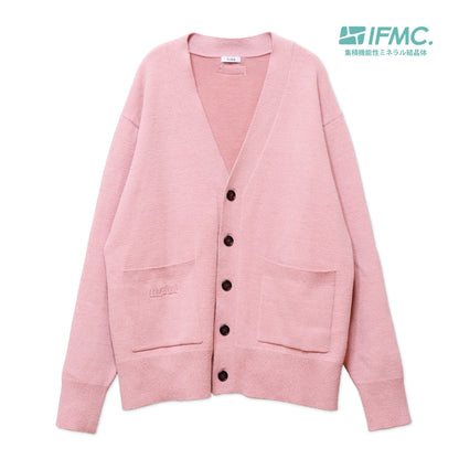 血行促進プレーティングニットカーディガン