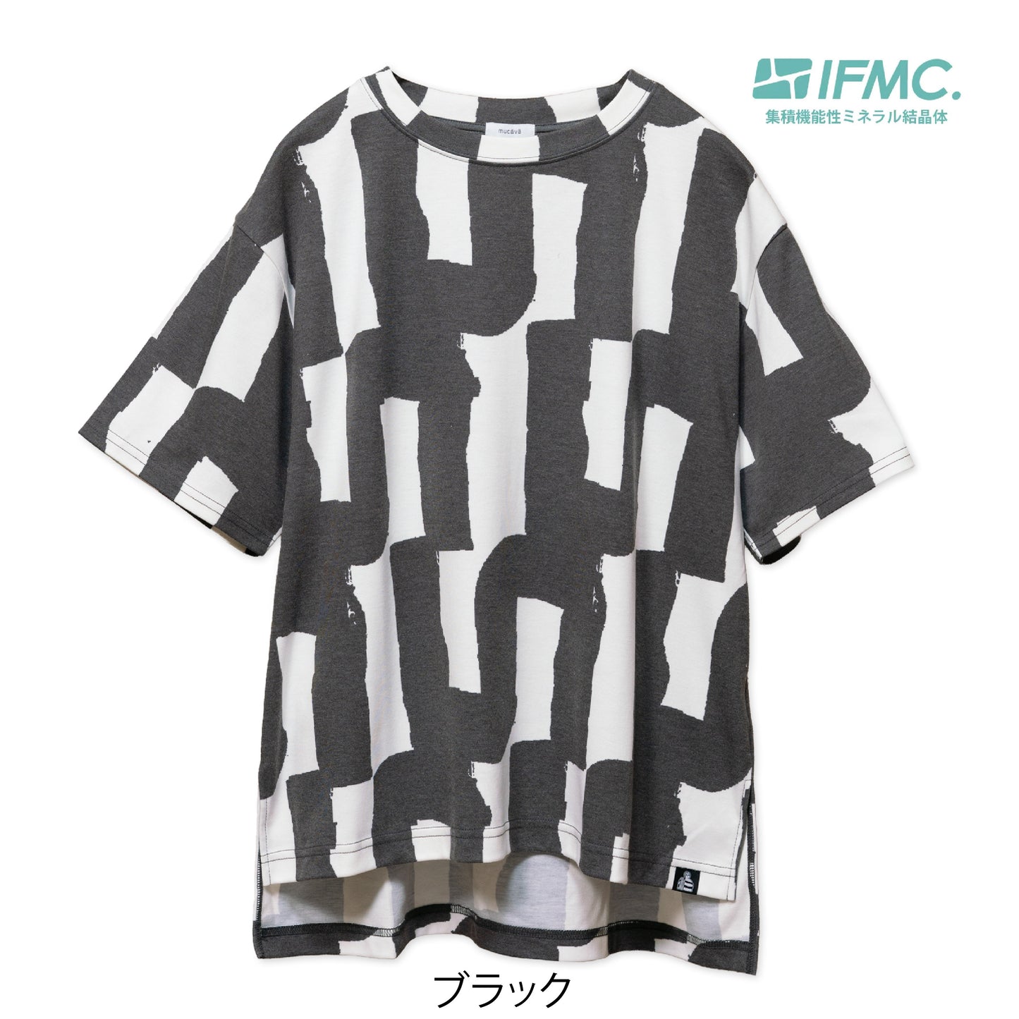 mucava イフミック 血行促進 吸汗速乾 キシリトール加工 スムースロゴTシャツ