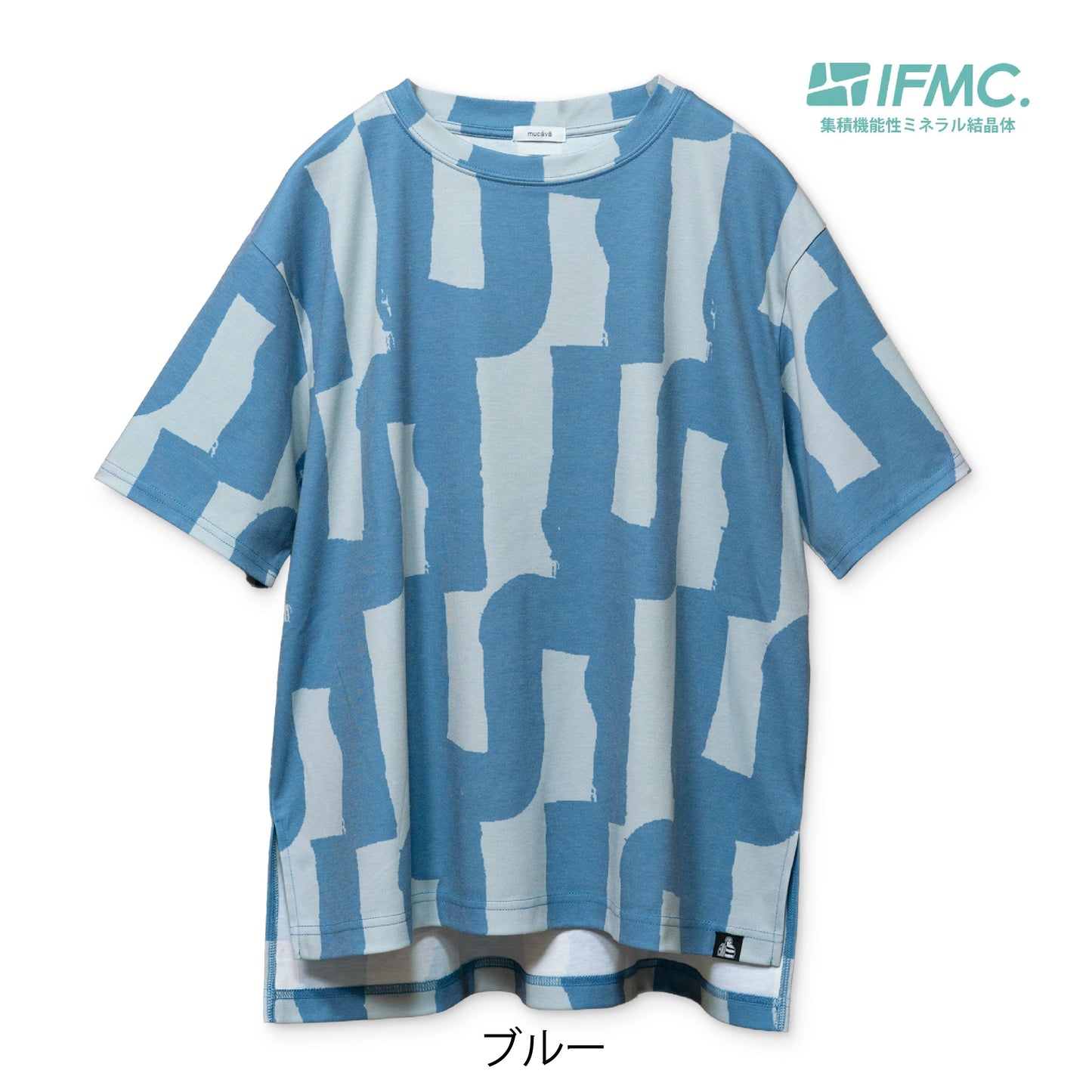 mucava イフミック 血行促進 吸汗速乾 キシリトール加工 スムースロゴTシャツ