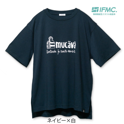 mucava イフミック 血行促進 吸汗速乾 キシリトール加工 スムースロゴTシャツ
