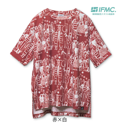 mucava イフミック 血行促進 吸汗速乾 キシリトール加工 スムースロゴTシャツ