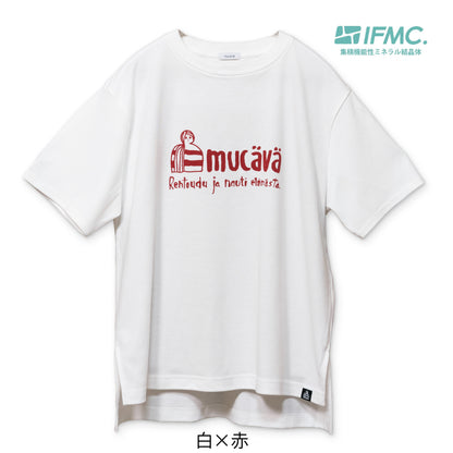 mucava イフミック 血行促進 吸汗速乾 キシリトール加工 スムースロゴTシャツ