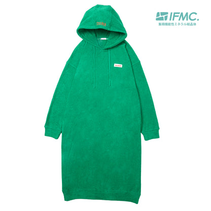 【LADIES】両面パイルLロングフードワンピ