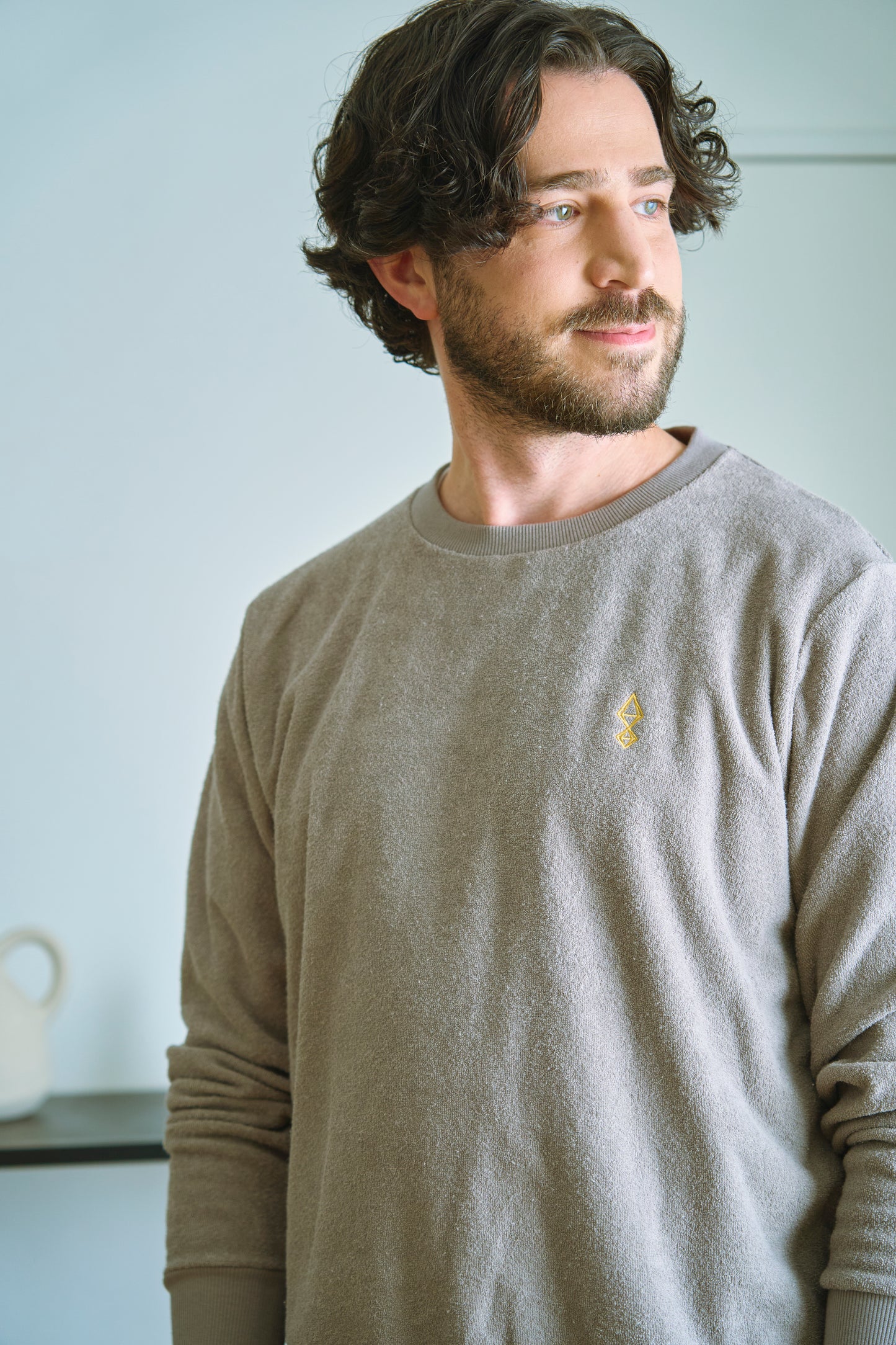 【UNISEX】【モカセットアップ】BASIC 両面パイルMトレーナー・パンツセット