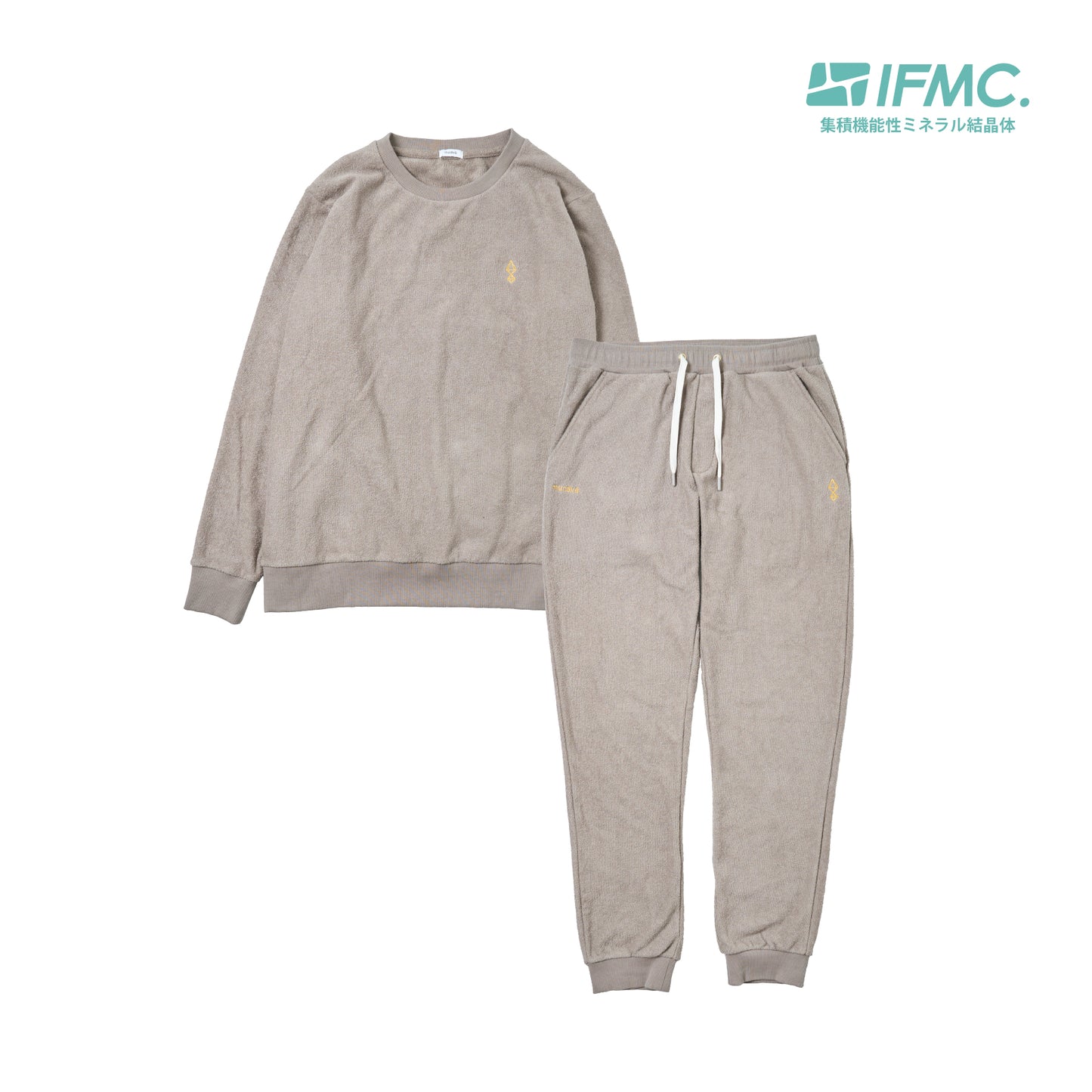 【UNISEX】【モカセットアップ】BASIC 両面パイルMトレーナー・パンツセット