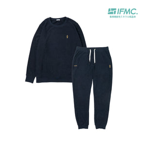【UNISEX】【ネイビーセットアップ】BASIC 両面パイルMトレーナー・パンツセット